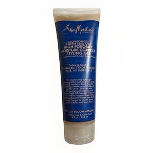 Shea Moisture Mongongo & Hemp Seed Oil, High Porosity Styling Hair Gel 8oz OPEN